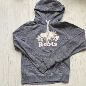 Roots. Gray hoodie. Size M